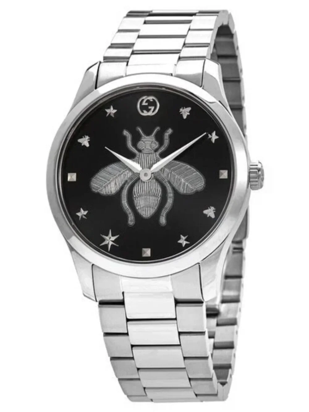 Gucci G-Timeless Bee Dial Swiss Quartz Watch Stainless Steel 38mm